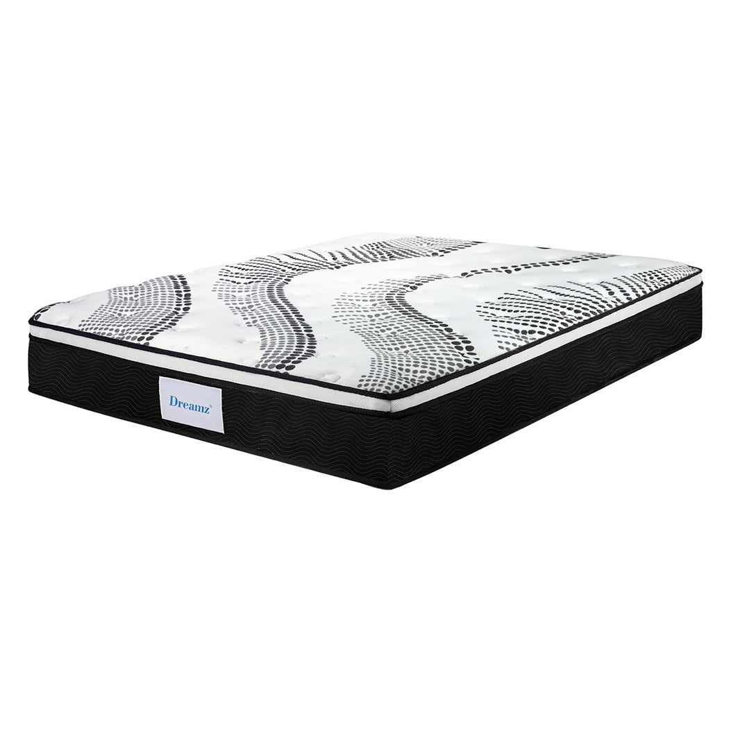 7 Zone Medium Firm King Pocket Spring Mattress - White and Black - Rivercity House & Home Co. (ABN 18 642 972 209) - Affordable Modern Furniture Australia