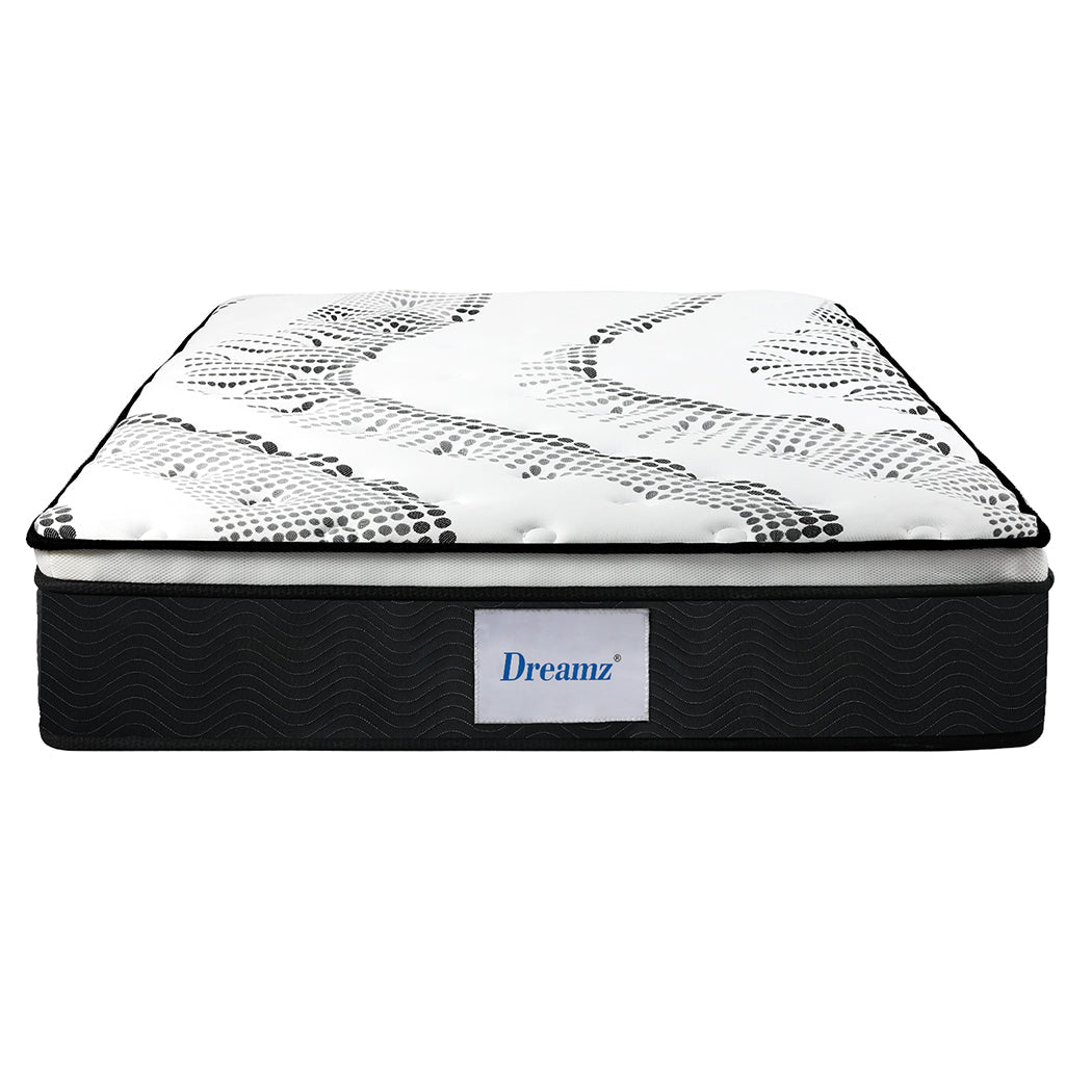 7 Zone Medium Firm King Pocket Spring Mattress - White and Black - Rivercity House & Home Co. (ABN 18 642 972 209) - Affordable Modern Furniture Australia