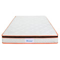7 Zone Medium Firm Queen Pocket Spring Mattress - White, Orange, Black