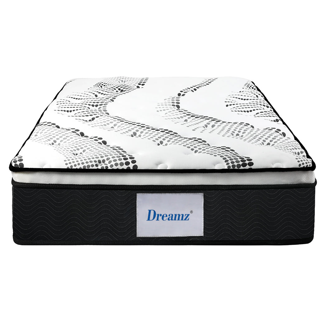 7 Zone Medium Firm Single Pocket Spring Mattress - White and Black - Rivercity House & Home Co. (ABN 18 642 972 209) - Affordable Modern Furniture Australia