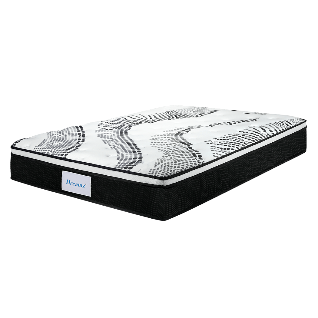 7 Zone Medium Firm Single Pocket Spring Mattress - White and Black - Rivercity House & Home Co. (ABN 18 642 972 209) - Affordable Modern Furniture Australia