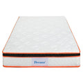 7 Zone Pocket Spring King Single Mattress 26cm - White, Orange, Black