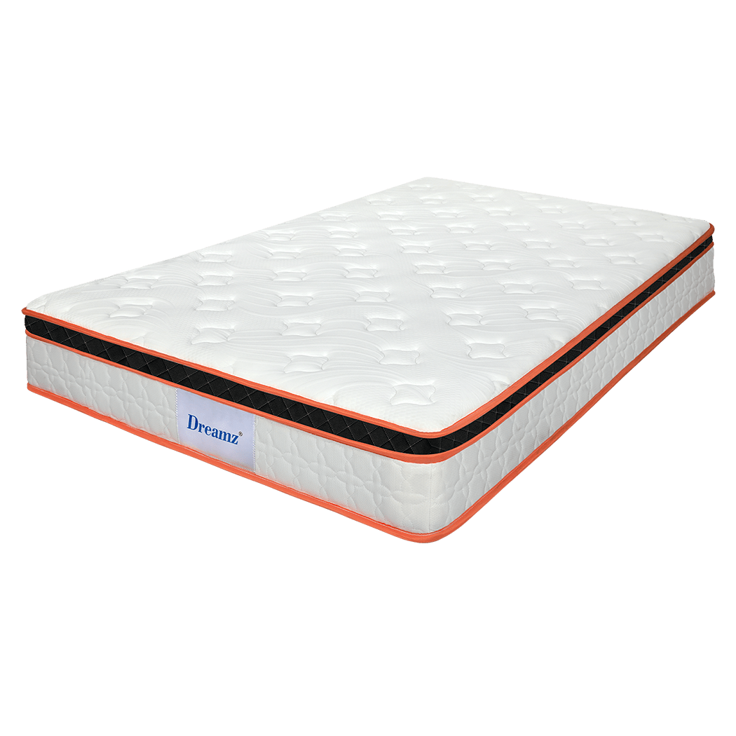 7 Zone Pocket Spring King Single Mattress 26cm - White, Orange, Black - Rivercity House & Home Co. (ABN 18 642 972 209) - Affordable Modern Furniture Australia
