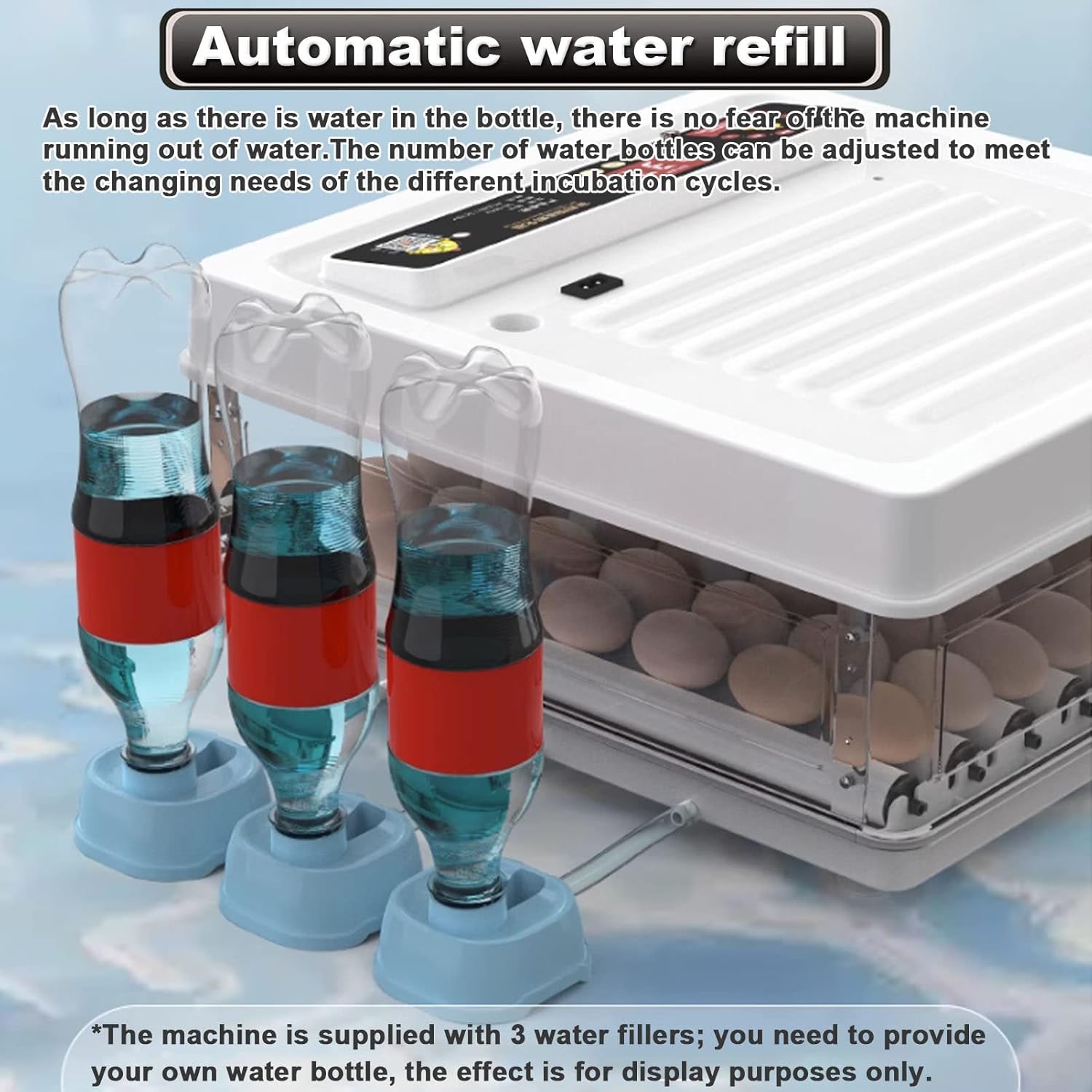 70 Egg Incubator with Automatic Turning, LED Display, Humidity & Temperature Control, Auto Water System & Built - in Egg Candler - Black - Appliances > Aroma Diffusers & Humidifiers > Humidifiers - Rivercity House & Home Co. (ABN 18 642 972 209) - Affordable Modern Furniture Australia