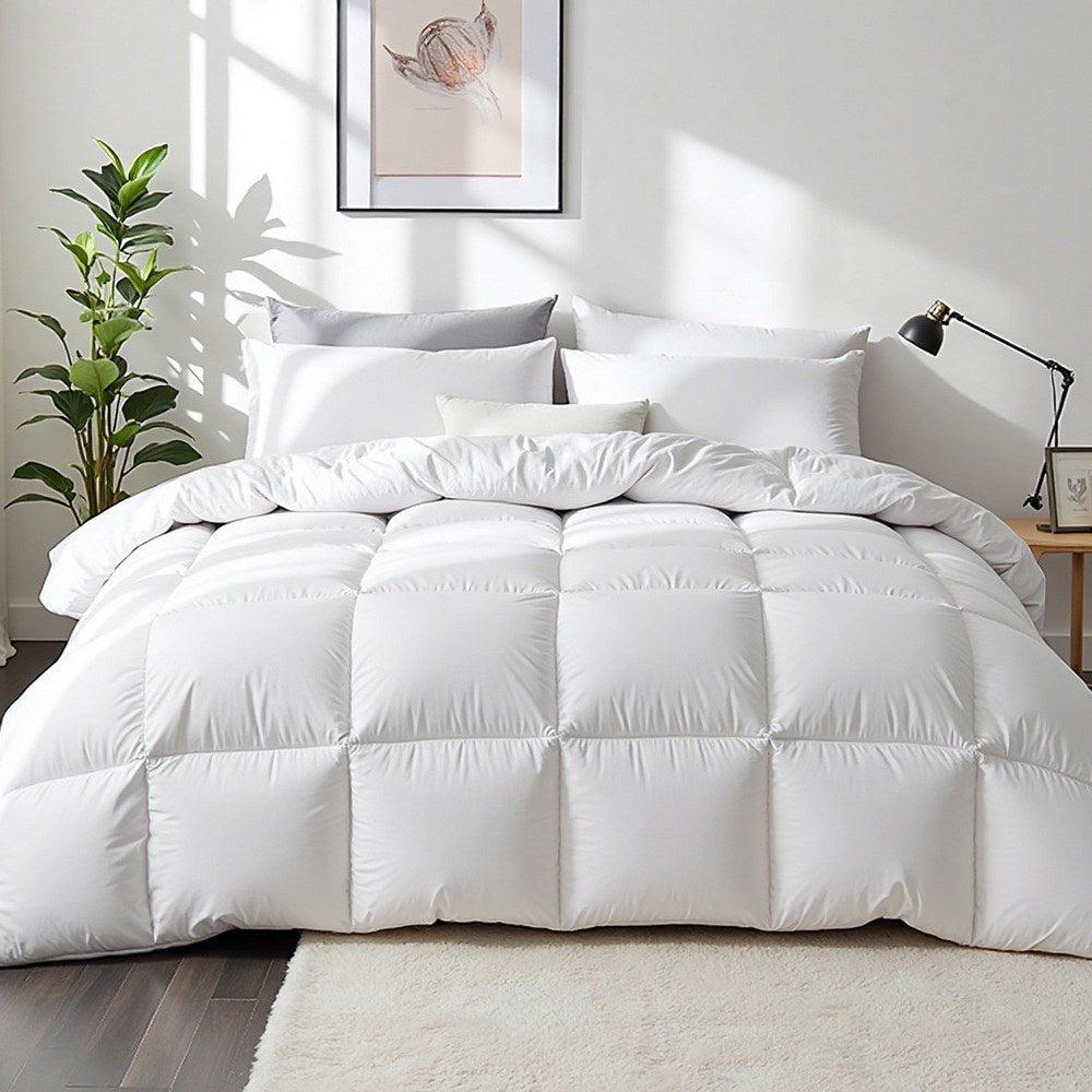 700GSM Duck Down Feather Quilt Duvet Double Winter Blanket - White - Home & Garden > Bedding > Quilts & Duvets - Rivercity House & Home Co. (ABN 18 642 972 209) - Affordable Modern Furniture Australia