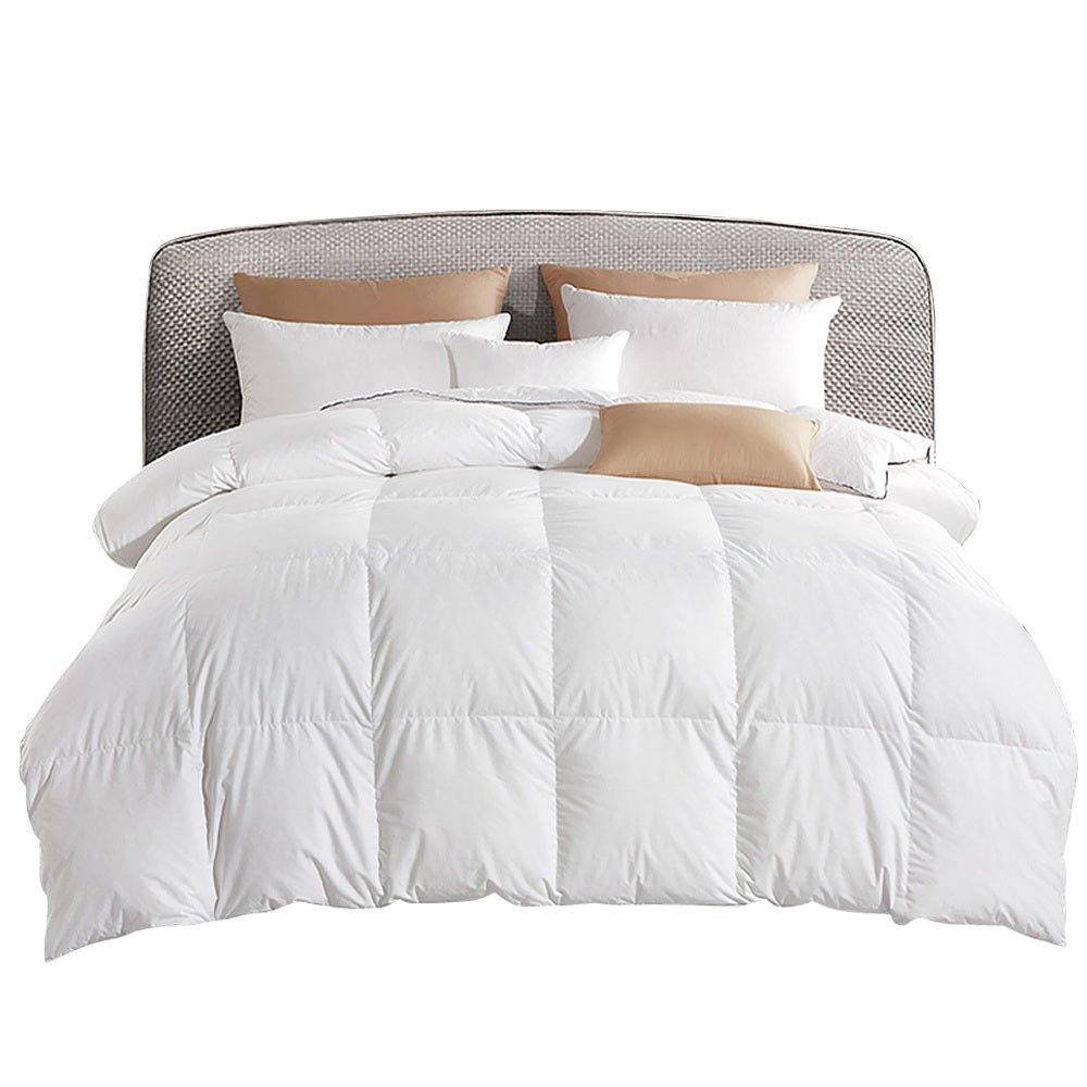 700GSM Goose Down Feather Quilt Double - White - Home & Garden > Bedding > Quilts & Duvets - Rivercity House & Home Co. (ABN 18 642 972 209) - Affordable Modern Furniture Australia