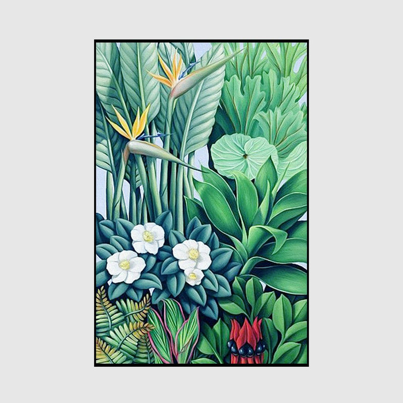 70cmx100cm Tropical plants Black Frame Canvas Wall Art - Home & Garden > Wall Art - Rivercity House & Home Co. (ABN 18 642 972 209) - Affordable Modern Furniture Australia