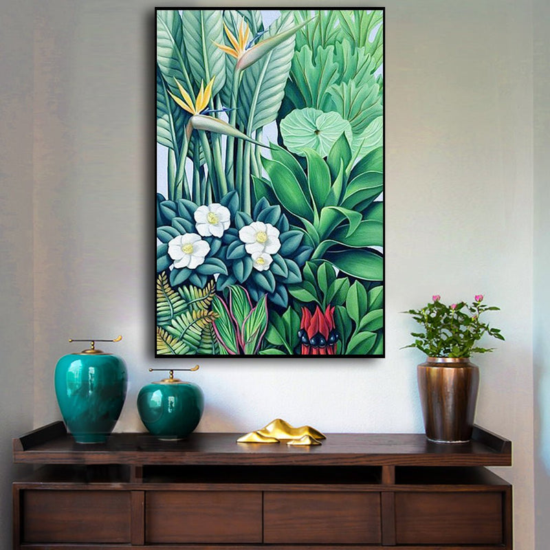 70cmx100cm Tropical plants Black Frame Canvas Wall Art - Home & Garden > Wall Art - Rivercity House & Home Co. (ABN 18 642 972 209) - Affordable Modern Furniture Australia