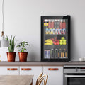 70L Bar Fridge with Glass Door and LED Light - Black