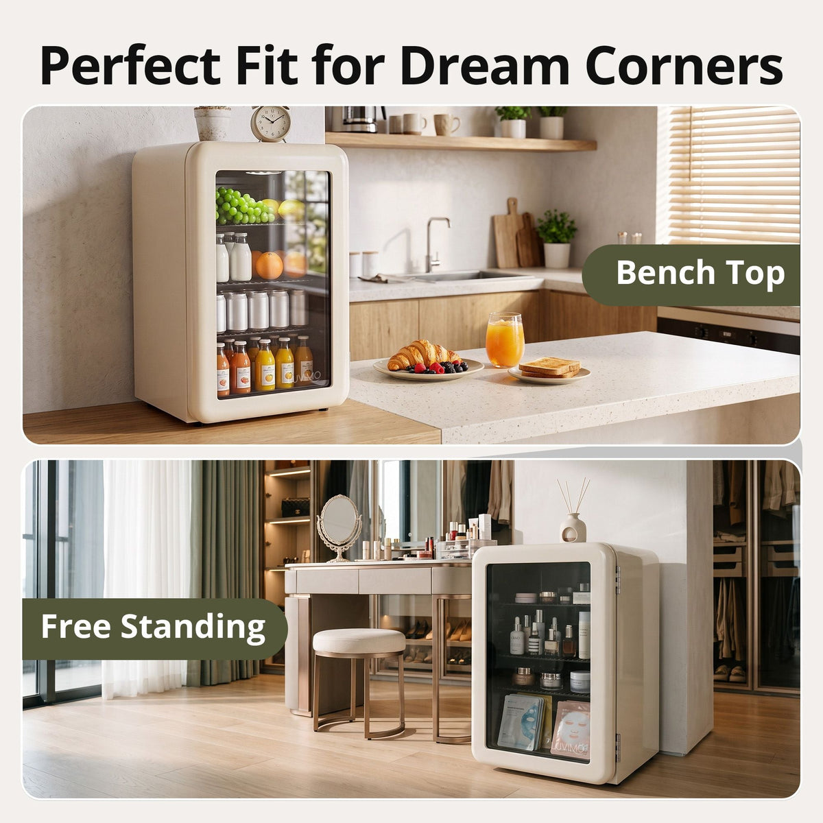 70L Mini Bar Fridge with Glass Door and Adjustable Temperature Levels - Appliances > Fridges & Freezers > Fridges - Rivercity House & Home Co. (ABN 18 642 972 209) - Affordable Modern Furniture Australia