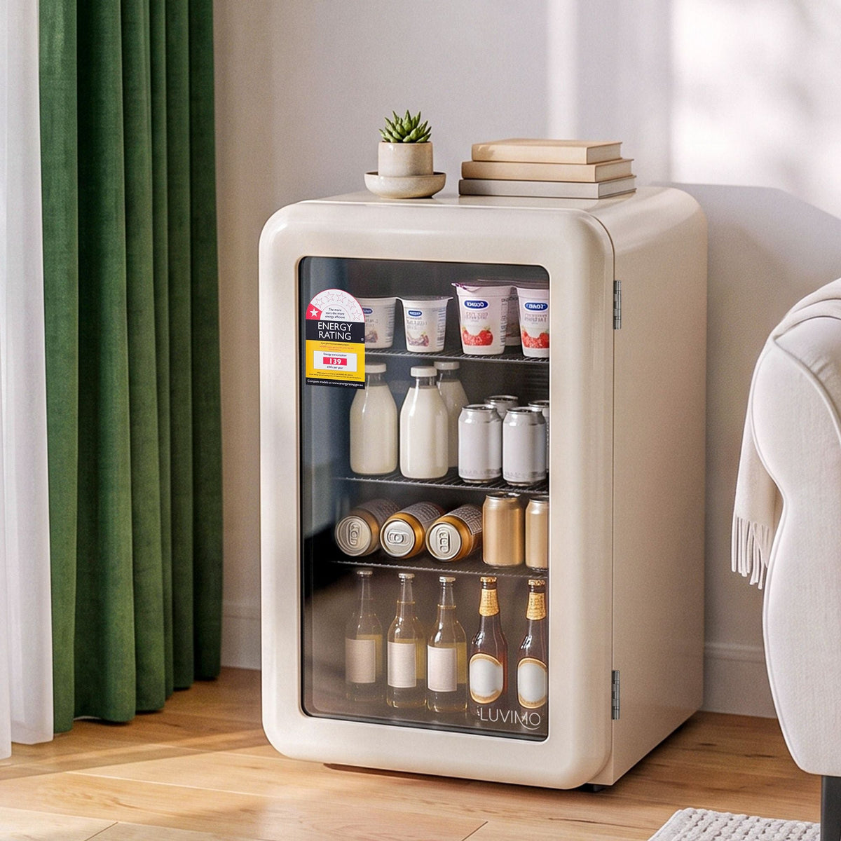 70L Mini Bar Fridge with Glass Door and Adjustable Temperature Levels - Appliances > Fridges & Freezers > Fridges - Rivercity House & Home Co. (ABN 18 642 972 209) - Affordable Modern Furniture Australia