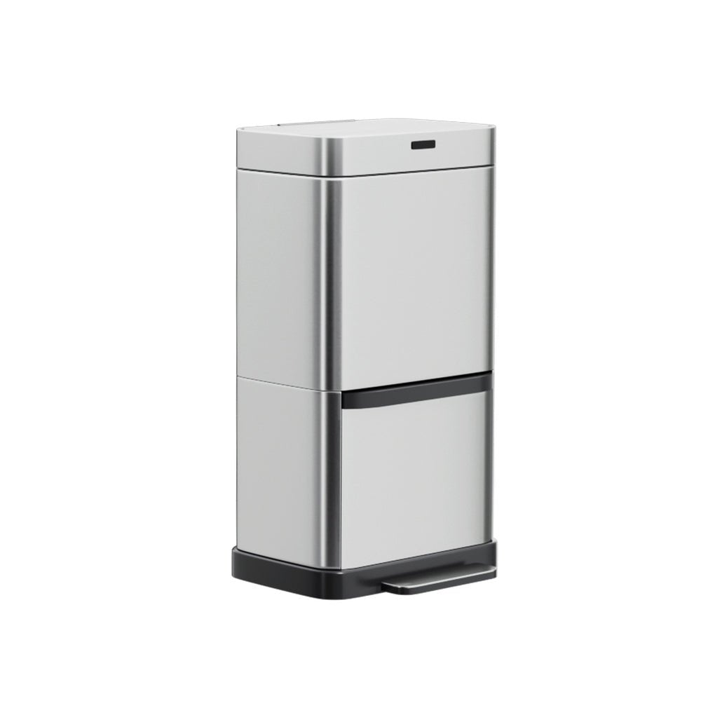 70L Motion Sensor Bin Pedal Bins Automatic Siver - Home & Garden > Kitchen Bins > Automatic Bins - Rivercity House & Home Co. (ABN 18 642 972 209) - Affordable Modern Furniture Australia