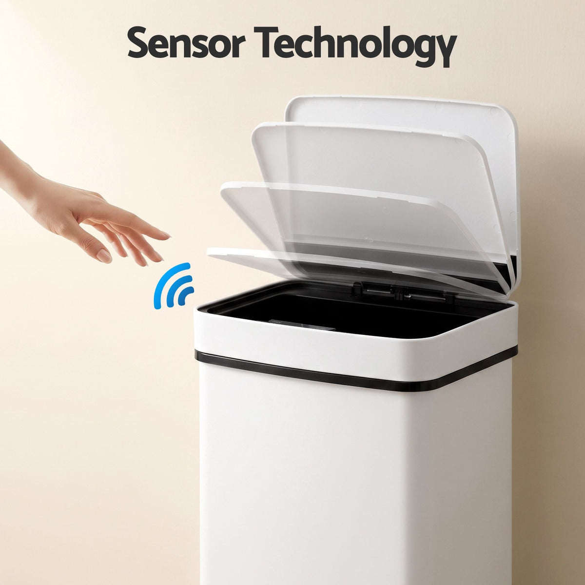 72L Sensor Bin 4-in-1 Compartment Stainless Steel Trash Can - White - Home & Garden > Kitchen Bins > Automatic Bins - Rivercity House & Home Co. (ABN 18 642 972 209) - Affordable Modern Furniture Australia