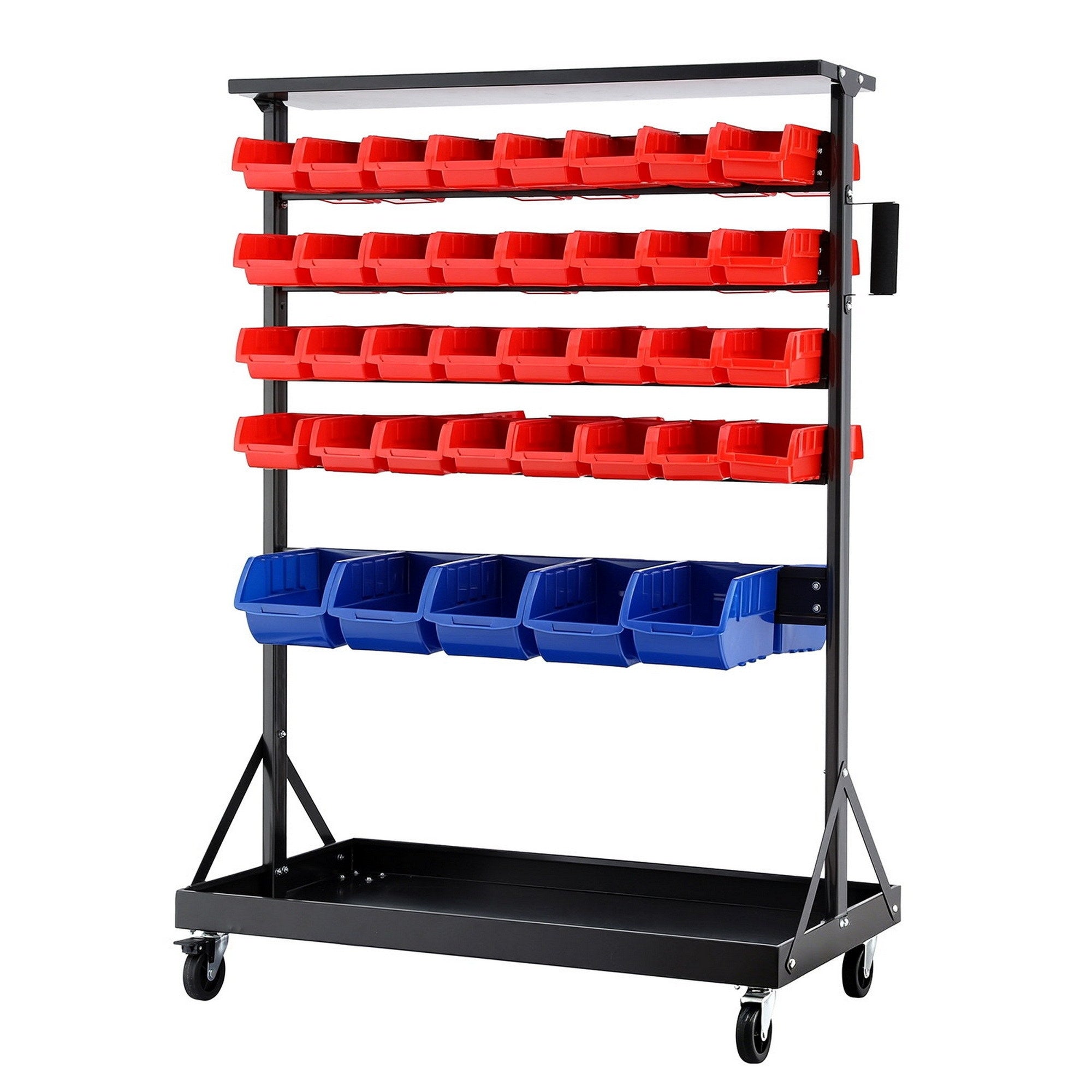 74 Bins Storage Rack Double Sided Mobile Garage Workshop Tools Organizer - Tools > Tools Storage > Wall Storage Racks - Rivercity House & Home Co. (ABN 18 642 972 209) - Affordable Modern Furniture Australia