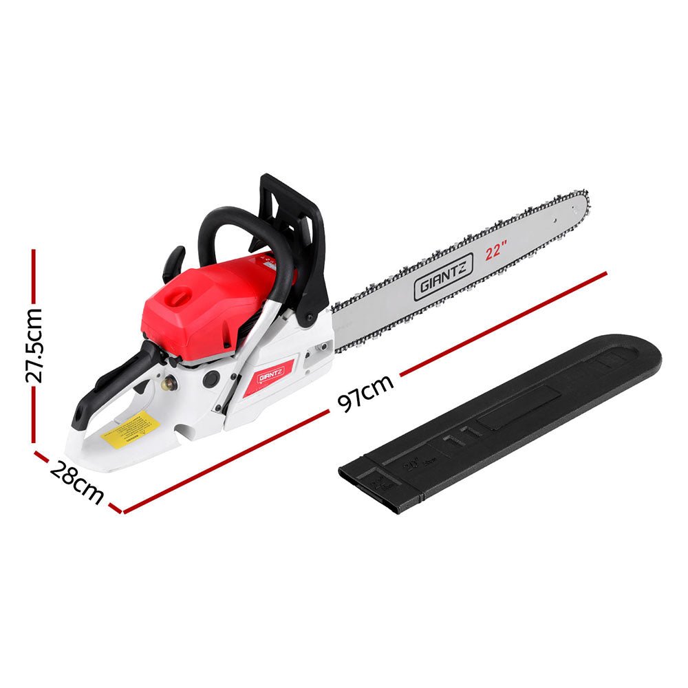 74cc Petrol Chainsaw 22inch Bar E - Start Tree Pruning Chain Saw - Tools > Power Tools - Rivercity House & Home Co. (ABN 18 642 972 209) - Affordable Modern Furniture Australia