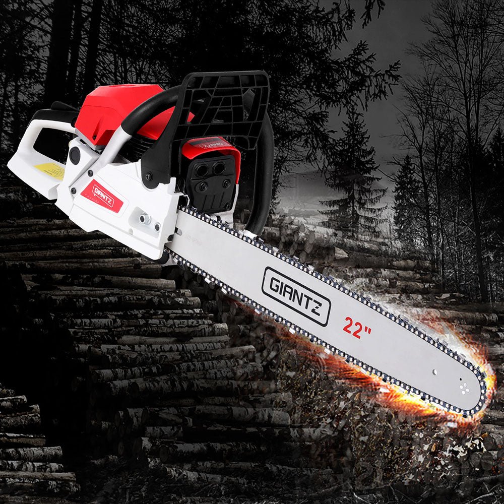 74cc Petrol Chainsaw 22inch Bar E - Start Tree Pruning Chain Saw - Tools > Power Tools - Rivercity House & Home Co. (ABN 18 642 972 209) - Affordable Modern Furniture Australia