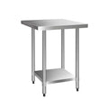 760x760mm Stainless Steel Kitchen Bench 430 - Silver