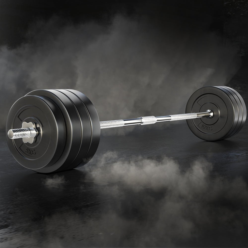 78kg Barbell Set with 168cm Barbell Bar and Weight Plates - Rubber - Sports & Fitness > Exercise, Gym & Fitness > Exercise Benches - Rivercity House & Home Co. (ABN 18 642 972 209) - Affordable Modern Furniture Australia