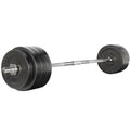 78kg Barbell Set with 168cm Barbell Bar and Weight Plates - Rubber