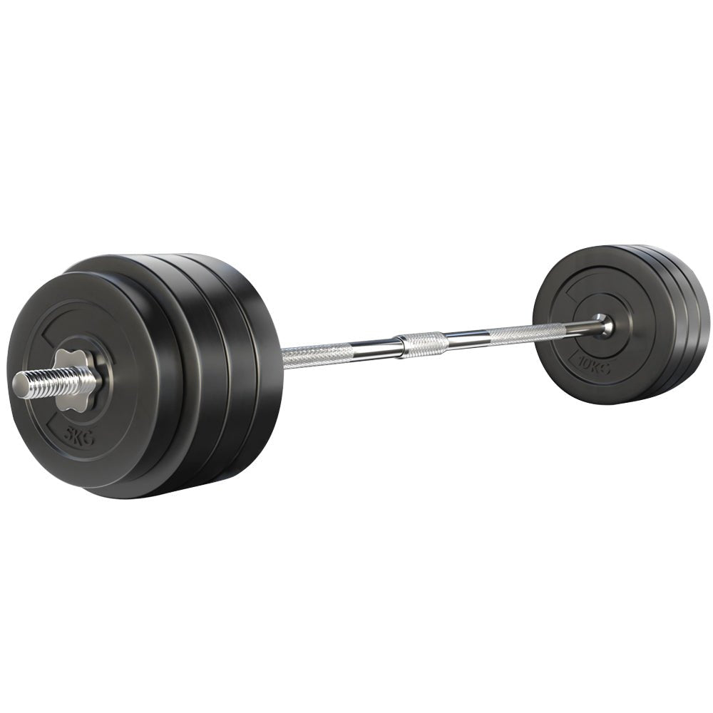 78kg Barbell Set with 168cm Barbell Bar and Weight Plates - Rubber - Sports & Fitness > Exercise, Gym & Fitness > Exercise Benches - Rivercity House & Home Co. (ABN 18 642 972 209) - Affordable Modern Furniture Australia