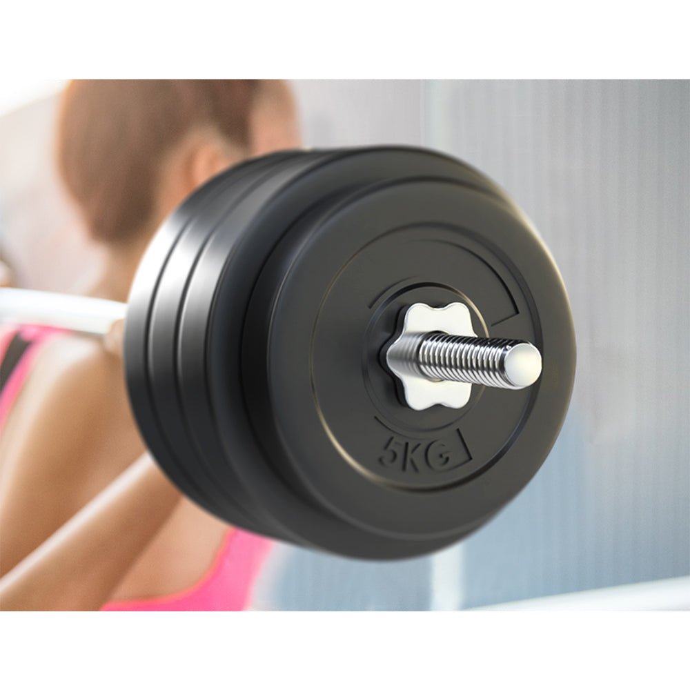 78kg Barbell Set with 168cm Barbell Bar and Weight Plates - Rubber - Sports & Fitness > Exercise, Gym & Fitness > Exercise Benches - Rivercity House & Home Co. (ABN 18 642 972 209) - Affordable Modern Furniture Australia
