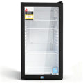 78L Bar Fridge with Glass Door and Adjustable Temperature Settings - Black