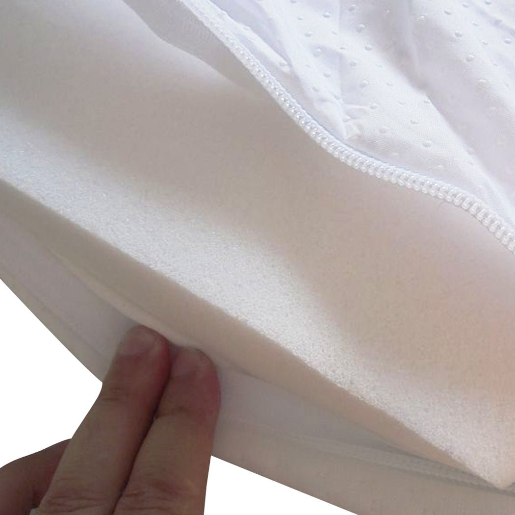 7cm King Memory Foam Mattress Topper with Protector - White - Rivercity House & Home Co. (ABN 18 642 972 209) - Affordable Modern Furniture Australia
