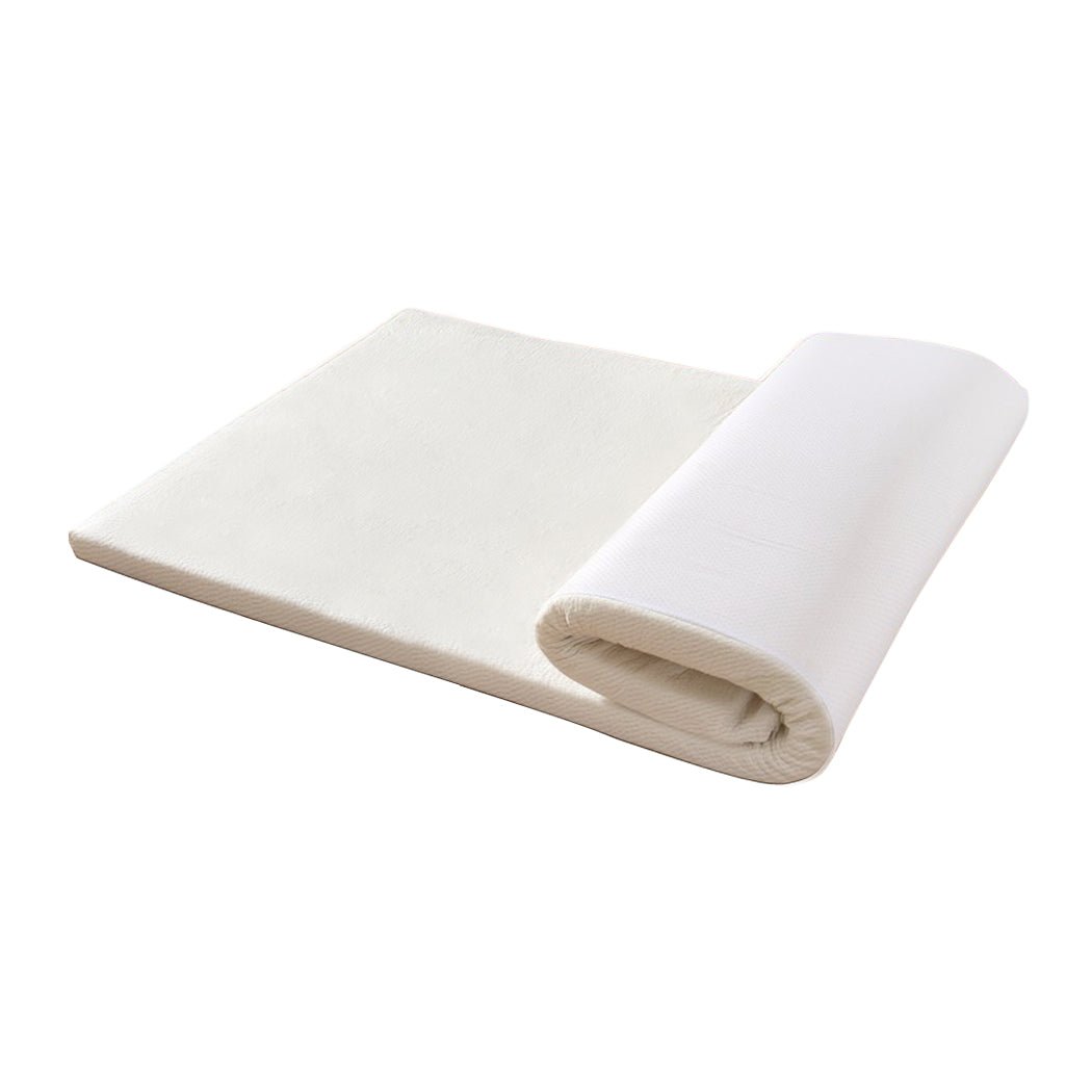 7cm King Memory Foam Mattress Topper with Protector - White - Rivercity House & Home Co. (ABN 18 642 972 209) - Affordable Modern Furniture Australia