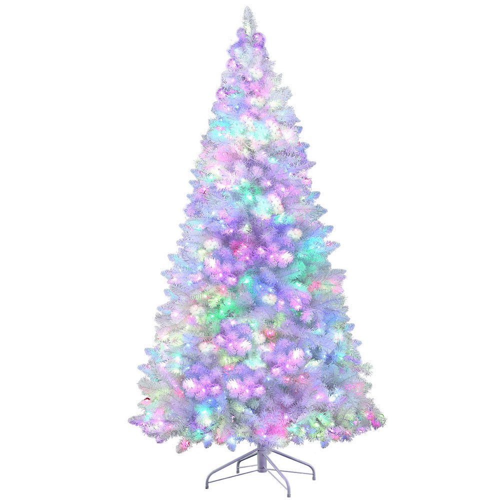 7FT / 2.1M Christmas Tree - 1310 Tips - Pre-lit 450 RGB LED Lights - Multi-Colour Combinations & Remote Control - White - Occasions > Christmas > Christmas Trees - Rivercity House & Home Co. (ABN 18 642 972 209) - Affordable Modern Furniture Australia