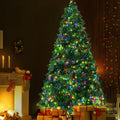 7FT / 2.1M Fir Christmas Tree - 1000 Tips - Pre-lit 1134 Multi-Colour LED Lights - 8 Light Modes - Green