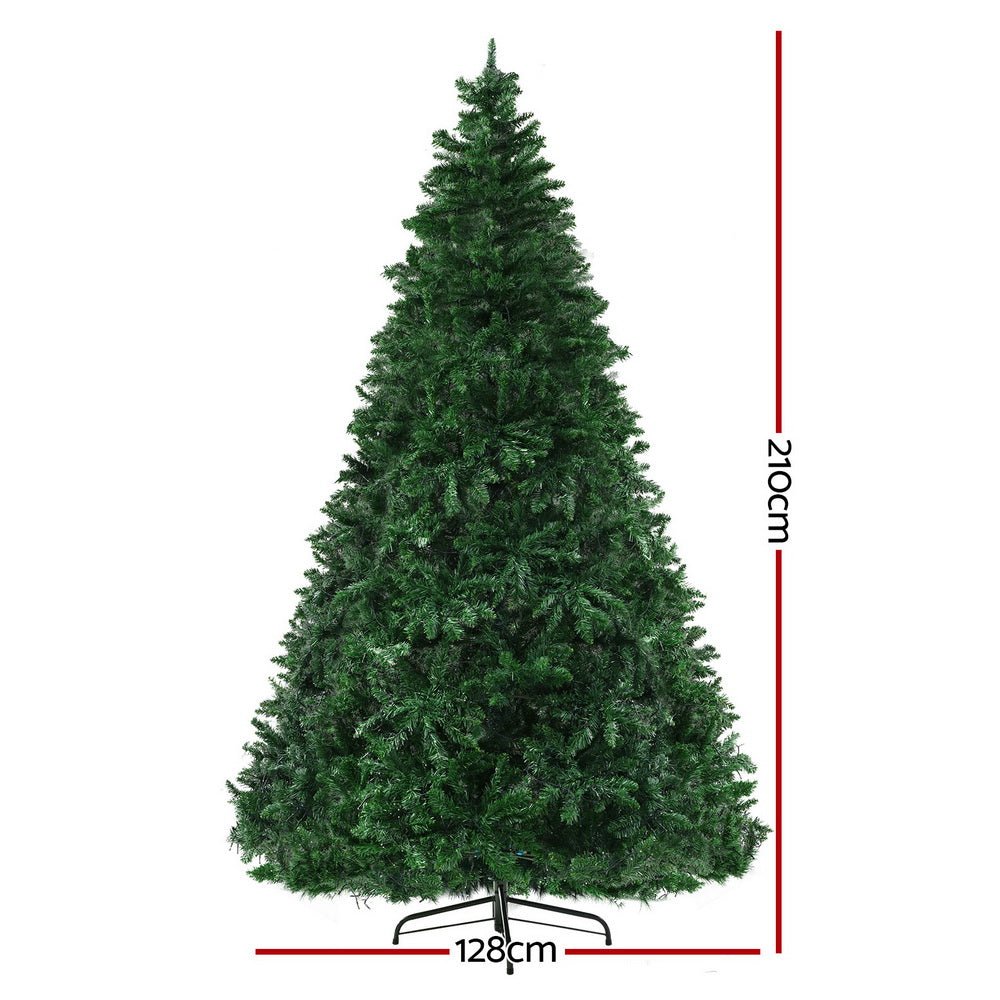 7FT / 2.1M Fir Christmas Tree - 1000 Tips - Pre-lit 1134 Multi-Colour LED Lights - 8 Light Modes - Green - Occasions > Christmas > Christmas Trees - Rivercity House & Home Co. (ABN 18 642 972 209) - Affordable Modern Furniture Australia