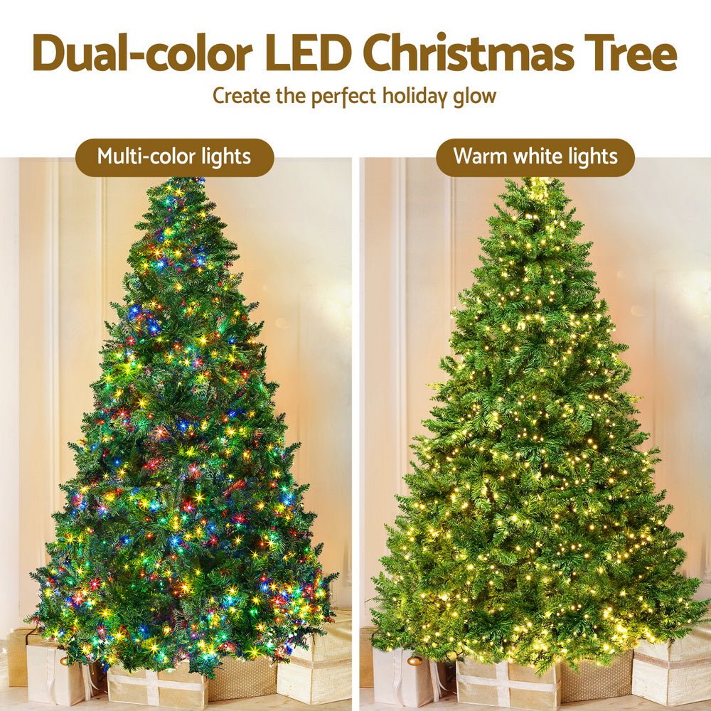 7FT / 2.1M Fir Christmas Tree - 1000 Tips - Pre-lit 1134 Multi-Colour LED Lights - 8 Light Modes - Green - Occasions > Christmas > Christmas Trees - Rivercity House & Home Co. (ABN 18 642 972 209) - Affordable Modern Furniture Australia