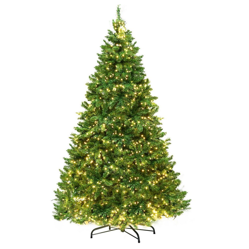 7FT / 2.1M Fir Christmas Tree - 1000 Tips - Pre-lit 1134 Warm White LED Lights - Green - Occasions > Christmas > Christmas Trees - Rivercity House & Home Co. (ABN 18 642 972 209) - Affordable Modern Furniture Australia