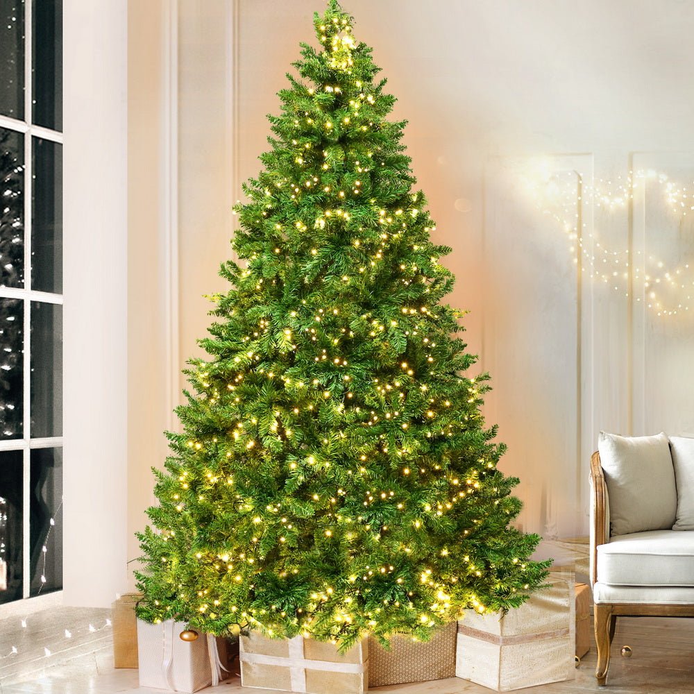 7FT / 2.1M Fir Christmas Tree - 1000 Tips - Pre-lit 1134 Warm White LED Lights - Green - Occasions > Christmas > Christmas Trees - Rivercity House & Home Co. (ABN 18 642 972 209) - Affordable Modern Furniture Australia