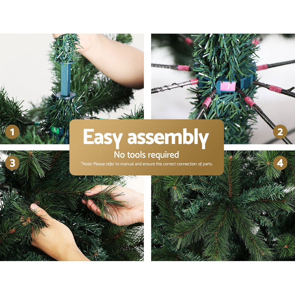 7FT / 2.1M Pine Needle Christmas Tree - 1584 Tips - Traditional Full Design - Green - Rivercity House & Home Co. (ABN 18 642 972 209) - Affordable Modern Furniture Australia