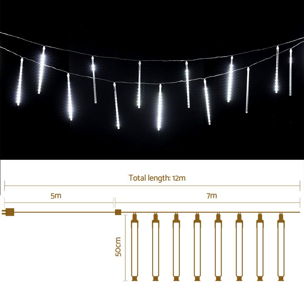 7M Christmas Lights Shower Light 288 LED Icicle Falling Metor - Occasions > Christmas > Outdoor Decorations & Lights - Rivercity House & Home Co. (ABN 18 642 972 209) - Affordable Modern Furniture Australia
