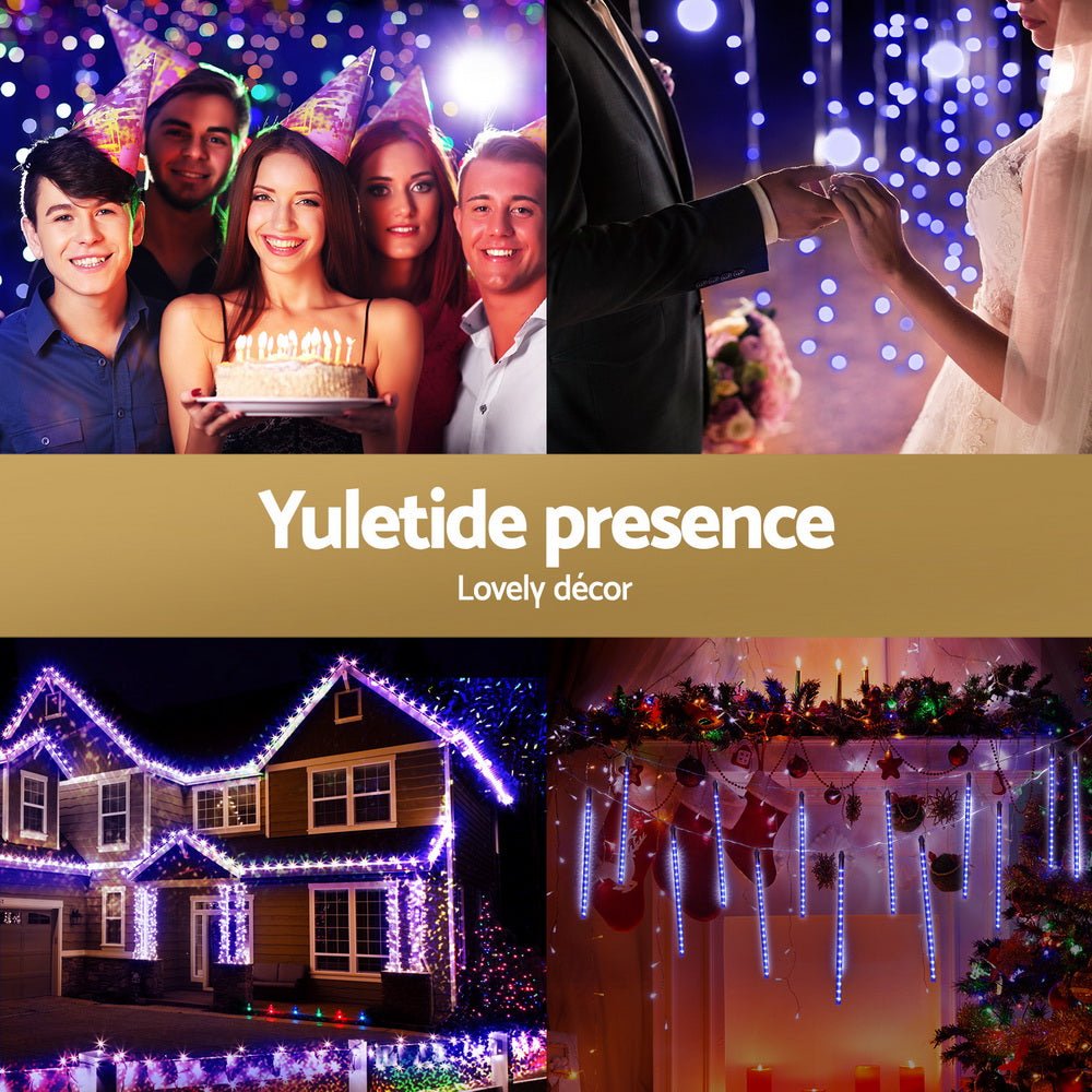 7M Christmas Lights Shower Light 288 LED Icicle Falling Metor - Occasions > Christmas > Outdoor Decorations & Lights - Rivercity House & Home Co. (ABN 18 642 972 209) - Affordable Modern Furniture Australia