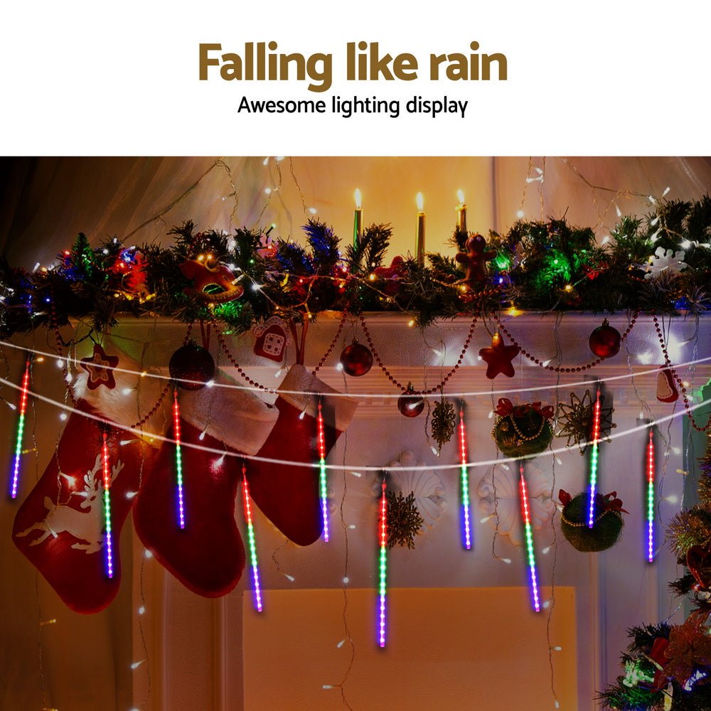 7M Christmas Lights Shower Light 288 LED Icicle Falling Metor - Occasions > Christmas > Outdoor Decorations & Lights - Rivercity House & Home Co. (ABN 18 642 972 209) - Affordable Modern Furniture Australia