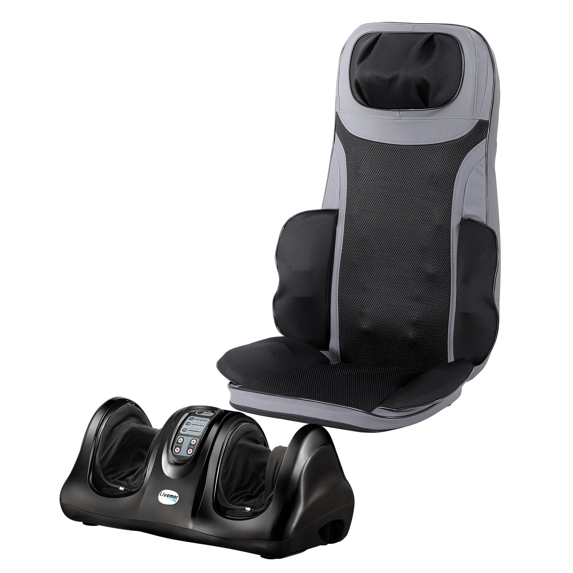 8 - nodes Full Back Massage Seat Cushion Heating With Foot Massagers - Health & Beauty > Massage & Relaxation > Massagers - Rivercity House & Home Co. (ABN 18 642 972 209) - Affordable Modern Furniture Australia