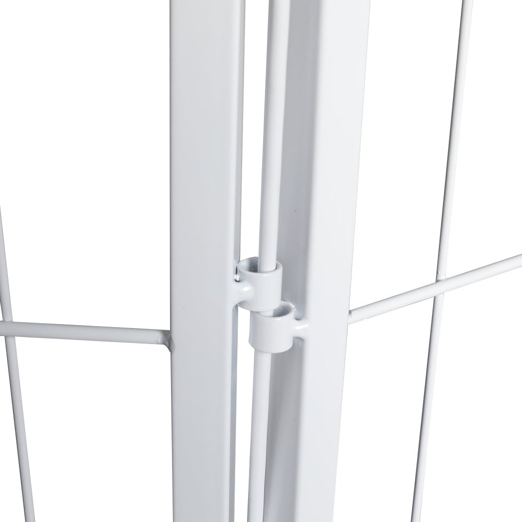 8 Panel 40'' Pet Dog Puppy Playpen with Lockable Gate - White - Rivercity House & Home Co. (ABN 18 642 972 209) - Affordable Modern Furniture Australia