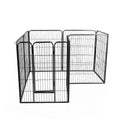 8 Panel Pet Dog Playpen Puppy Exercise Pen with Lockable Gate - Black