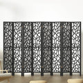 8 Panel 325x170cm Room Divider Screen - Black