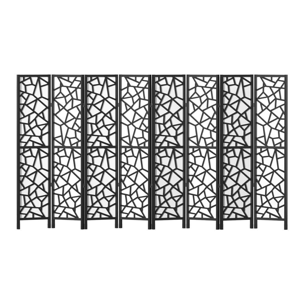 8 Panel Room Divider Screen 325x170cm Clover Black - Furniture > Bedroom > Room Dividers - Rivercity House & Home Co. (ABN 18 642 972 209) - Affordable Modern Furniture Australia