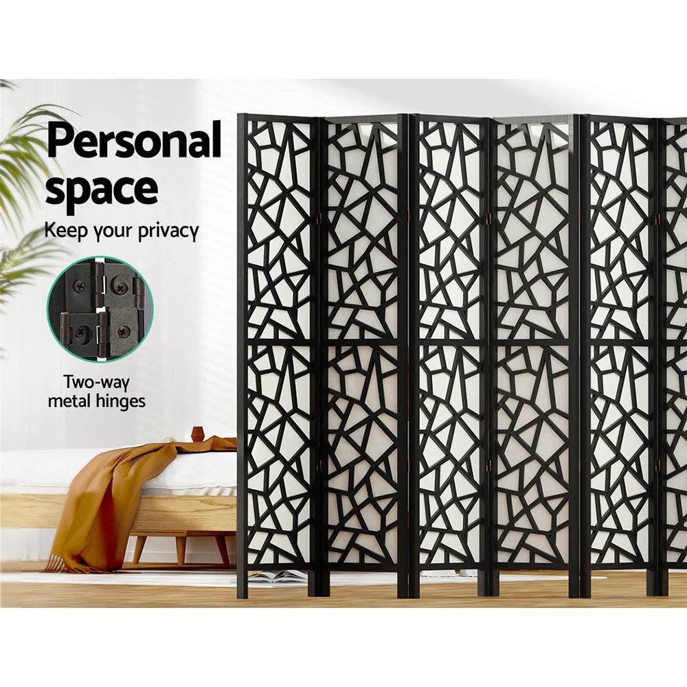 8 Panel Room Divider Screen 325x170cm Clover Black - Furniture > Bedroom > Room Dividers - Rivercity House & Home Co. (ABN 18 642 972 209) - Affordable Modern Furniture Australia