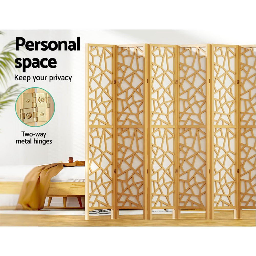 8 Panel Room Divider Screen 325x170cm Clover Natural - Furniture > Bedroom > Room Dividers - Rivercity House & Home Co. (ABN 18 642 972 209) - Affordable Modern Furniture Australia