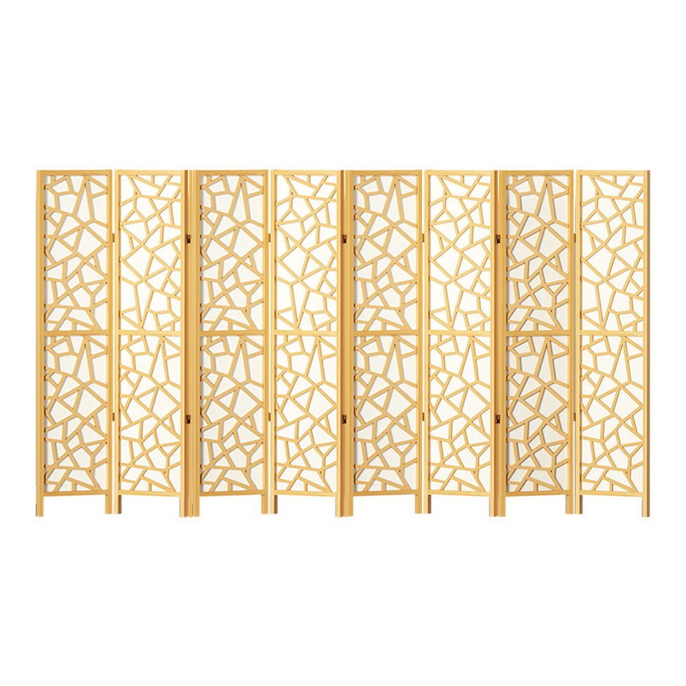 8 Panel Room Divider Screen 325x170cm Clover Natural - Furniture > Bedroom > Room Dividers - Rivercity House & Home Co. (ABN 18 642 972 209) - Affordable Modern Furniture Australia