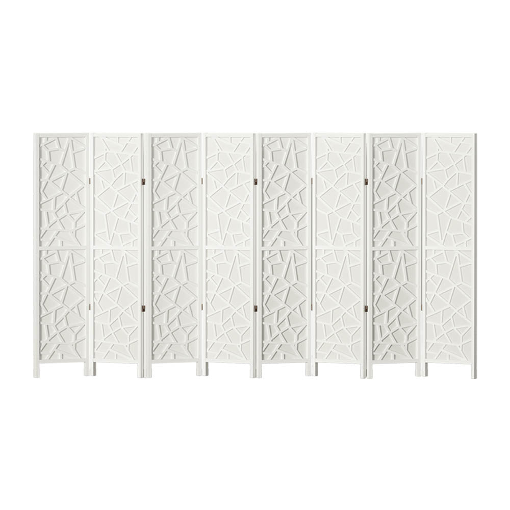 8 Panel Room Divider Screen 325x170cm Clover White - Furniture > Bedroom > Room Dividers - Rivercity House & Home Co. (ABN 18 642 972 209) - Affordable Modern Furniture Australia