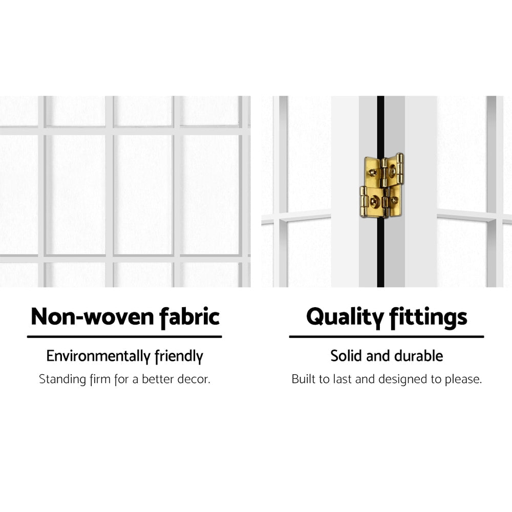 8 Panel Room Divider Screen 348x179cm - White - Furniture > Bedroom > Room Dividers - Rivercity House & Home Co. (ABN 18 642 972 209) - Affordable Modern Furniture Australia