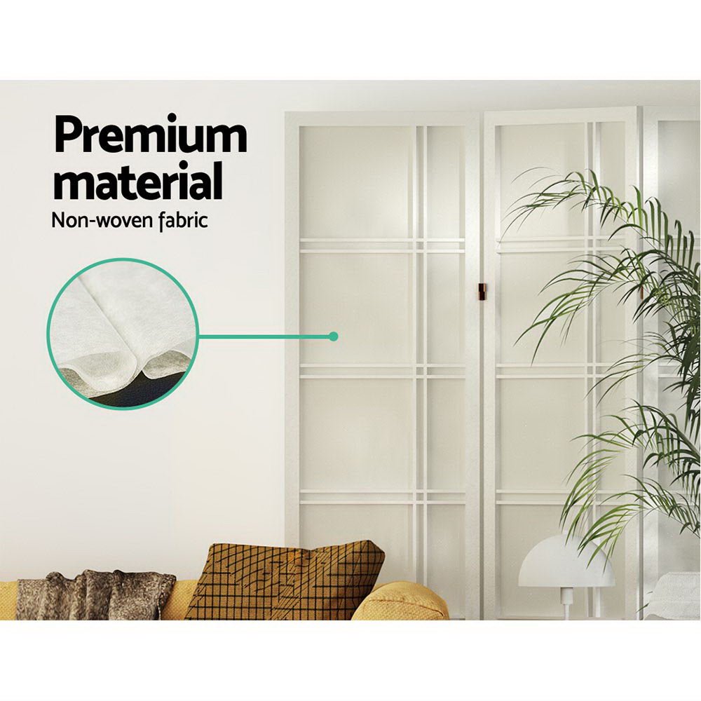 8 Panel Room Divider Screen 353x179cm Nova White - Furniture > Bedroom > Room Dividers - Rivercity House & Home Co. (ABN 18 642 972 209) - Affordable Modern Furniture Australia