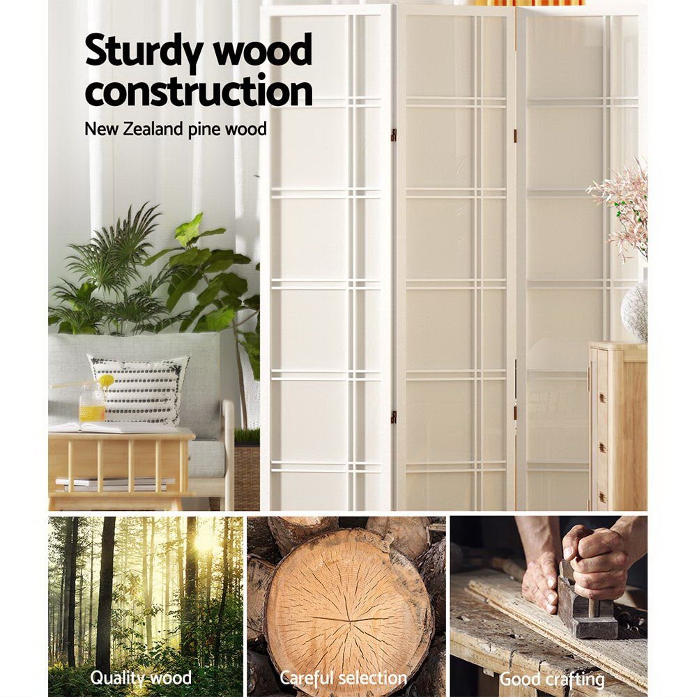 8 Panel Room Divider Screen 353x179cm Nova White - Furniture > Bedroom > Room Dividers - Rivercity House & Home Co. (ABN 18 642 972 209) - Affordable Modern Furniture Australia